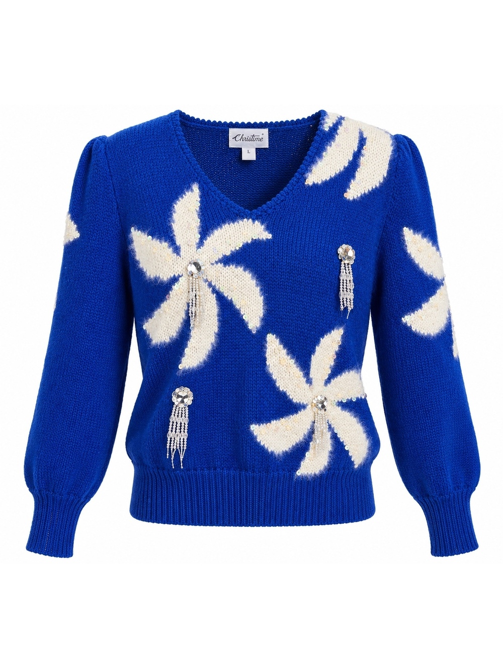 Vintage Christine Embellished Floral Sweater